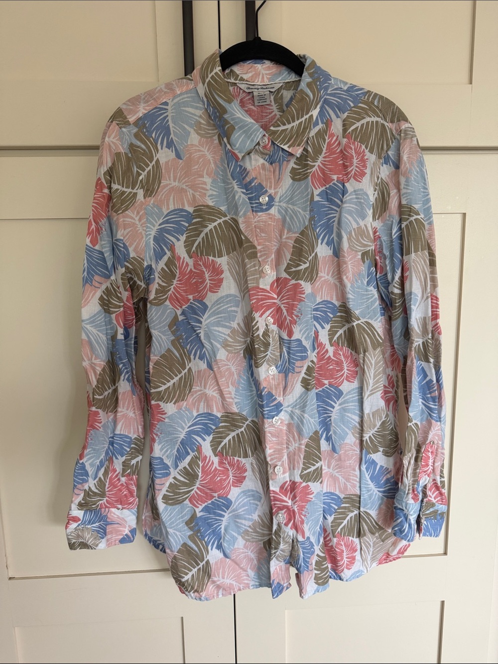 Tommy Bahama Linen Tropical Leaf Swim Coverup